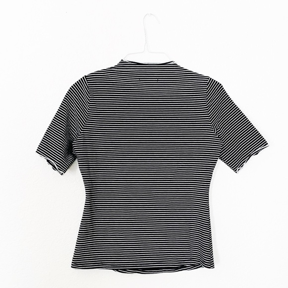 Elbow Sleeve Striped Top - Picture 2 of 5